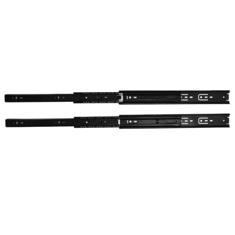 Beefy Heavy Duty Full Extension Drawer Slides Set, 10 Pairs 20 Inch, 45mm, 100lb Capacity, ball bearing design, black coated steel
