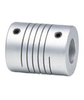 Compact Linear Motion Guide D19L25 With Pro Grade Aluminum Flexible Coupling And Stepper Motor Shaft Component For Engraving Machines Encoder Ready Metal Coupler 3x8mm And 4x8mm Bore Options Fits 5 6 6.35 8 And 10mm Rods For CNC Routers, close-up view