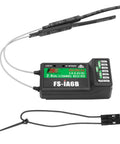 Six Channel 2.4GHz AFHDS2A Receiver With PPM Output And IBus Port Compatible With I4 I6 I6X And I10 Transmitters shown up close