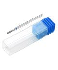 120-140 Grits Diamond Grinding Bit With 1.8mm Cylindrical Ball Head and 2.35mm Shank, shown with storage case
