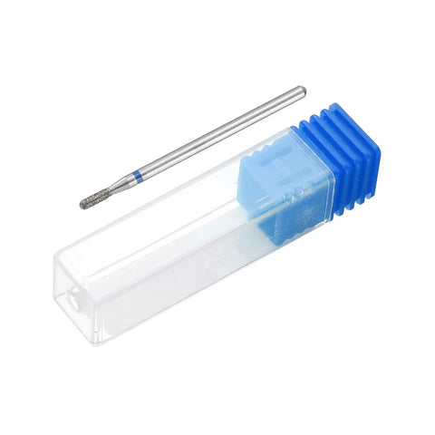 120-140 Grits Diamond Grinding Bit With 1.8mm Cylindrical Ball Head and 2.35mm Shank, shown with storage case