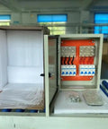 No Sweat 500A DC Combiner Box 4 To 2 Out Pre Wired Cable Kit For 48V Lifepo4 Battery Bank parallel hookup, open view showing wiring and internal layout.