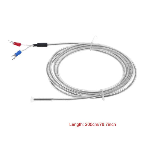Coiled Type K Thermocouple Temperature Sensor Probe Two Wire With PTFE Cable Built For Industrial HVAC And Food Processing Lines