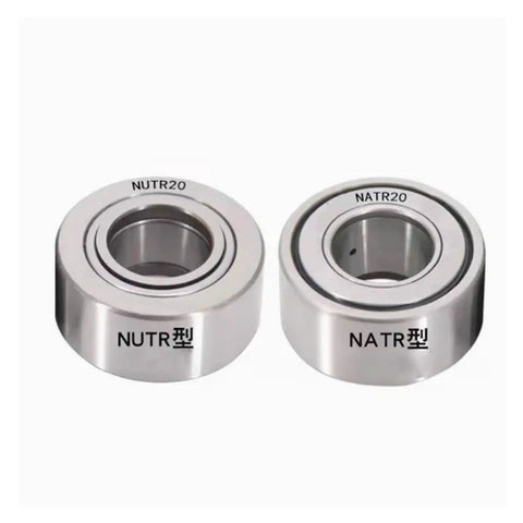 Built Tough Support Roller Needle Bearing NATV45PP 45X85X32 Full Grease To Trim Friction And Keep Motion Gliding Smooth For Long Haul Industrial Hydraulic Applications, two metal needle roller bearings.