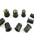 30 Piece Rubber Brass Nut Kit M4 M5 M6 For Motorcycles Windshield Well Nuts And Vehicle Body Fasteners Bumpers Mudguards Easy Install
