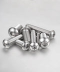 Pile of 3/8-16 Button Head Socket Cap Screws Stainless Steel 304 A2 70 Fully Threaded Allen Hex Drive Bolts 1-1/2 Inch Long