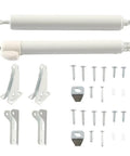 Heavy Duty Dual Pneumatic Door Closer Kit for Storm Screens and Security Doors Twin Closers and mounting hardware