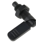 Heavy Duty Quick Release Plunger With Indexing Lock Nut Ergonomic Pull Handle Spring Loaded Latch Pin Zinc Finish close-up view