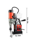 Heavy Duty Magnetic Drill Press Featuring A Heavy Hitter 1200 Watt Motor and 1.57 Inch Boring Range with large controls and guide.