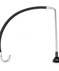 Slick Heavy Duty Reflux Hose Pair For Airless Paint Sprayer Rugged Aluminum Return Line Replacement Kit Compatible With 390 395 490 595 Tongshan T300 T500 black and aluminum return hose with curved design.