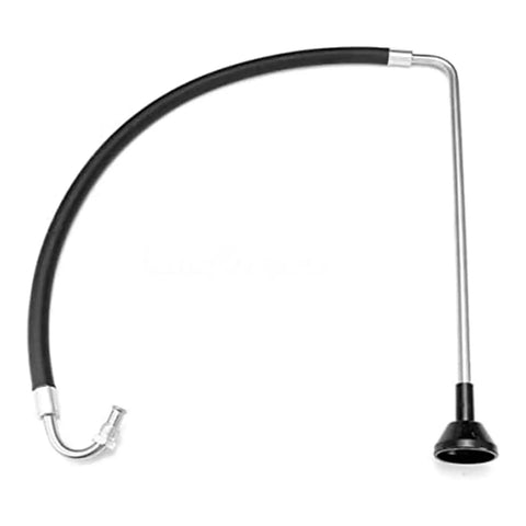 Slick Heavy Duty Reflux Hose Pair For Airless Paint Sprayer Rugged Aluminum Return Line Replacement Kit Compatible With 390 395 490 595 Tongshan T300 T500 black and aluminum return hose with curved design.