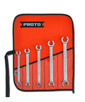 Metric Double End Flare Nut Wrench Set 5 Piece with 6 Point Box Ends Satin Finish displayed in red tool holder