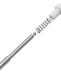 Ten Pack Window Screen Plunger Latch Pins With White Caps Solid Aluminum Five Thirty Two By One Point Five Inch components including pin, spring, and cap