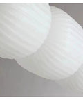 Close-up of White Glass Bulb Chandelier Long Glass Pendant Lamp for Bedroom Living Room Restaurant LED Pendant Light, showcasing texture.
