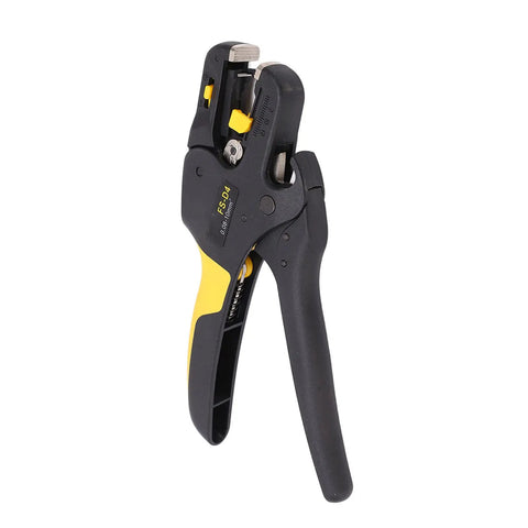 Automatic Wire Stripper With Rock Hard Abs Handle Strips Awg 7 To 26 Conductor Cable Smooth Quick Release Jaw features a sturdy ABS handle.