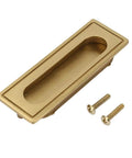 Recessed Brass Cabinet Handle For Kitchen Cabinets Cupboards Wardrobes And Drawers Hidden Flush Mount Pull With Polished Finish