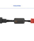 Plug And Play Auto Start Stop Eliminator Harness Cable for 2018-2024 Tiguan, 14.8cm long, black with red connector.