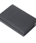 Mini Ups Portable Battery Backup With 15000Mah Capacity Includes 5V 9V And 12V DC Outputs Plus Universal USB Port, black compact design.