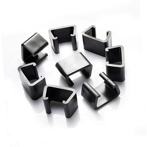 Hella Secure 50 Pack Rattan Wicker Furniture Connectors Heavy Duty Plastic Patio Chair Clips, black plastic clips for outdoor furniture.