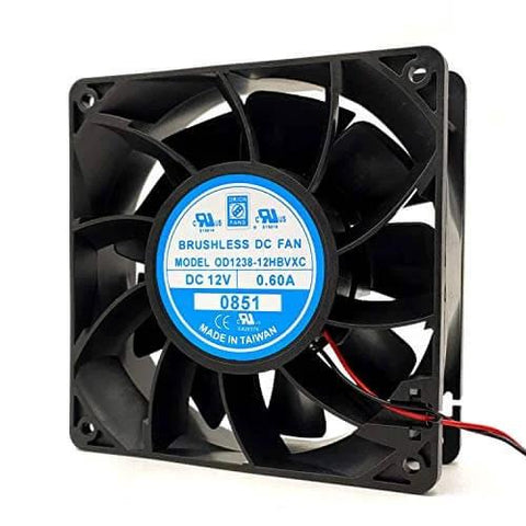 120mm 12V High Flow PC Case Fan With 0.60A Draw, 5000 RPM And 226 CFM, Dual Ball Bearing DC Cooling Fan For PC Builds