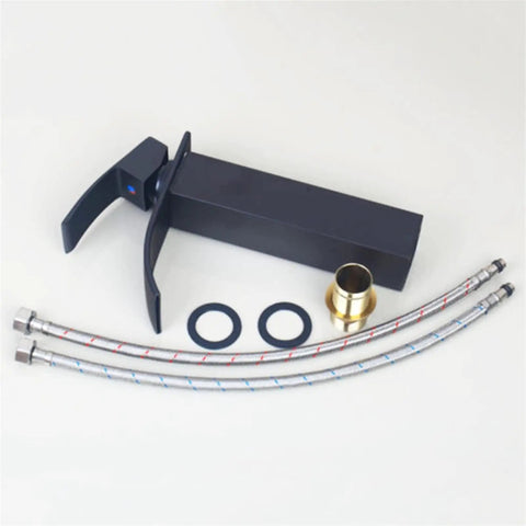 Bathroom Sink Tempered Glass Bathroom Vessel Vanity Sink Bathroom Sink Washbasin Cabinet Lavatory Vanity Taps Set ? Bathroom Sink Vessel faucet and hose set with fittings.