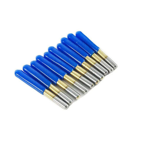 Precision 30 Degree Carbide PCB Engraving Bits With Sharp 0.2mm Tip V Groove Router Bit Set For High Speed Precision Machining and Detailed Carving On Hard Substrates - 10 pack