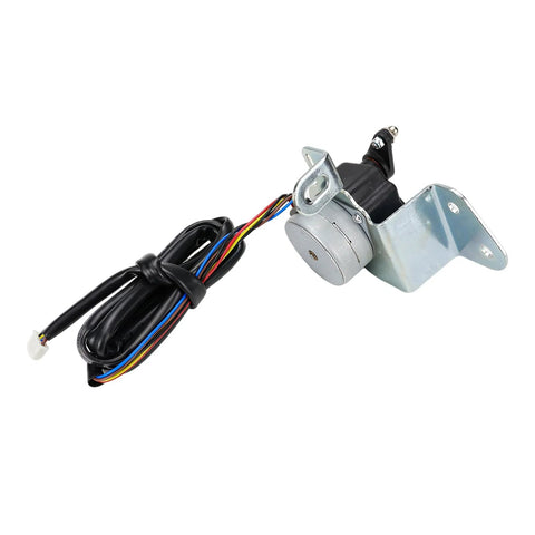 0G6452 stepper motor assembly with metal mounting bracket and color-coded wire harness (front view)