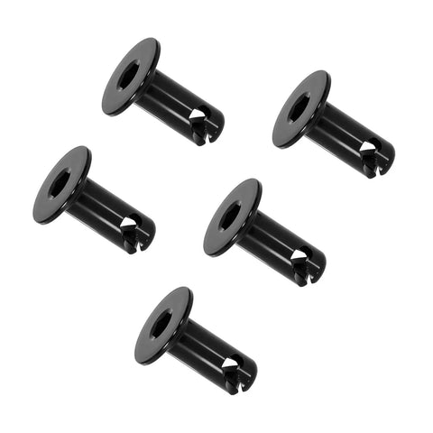 Rock Solid Badass 7075 Aluminum Dzus Fasteners 5/16 Inch Flush Allen Head five pack of black buttons for automotive use.