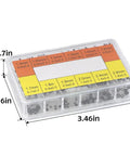 Pro Grade 700 Pcs Watch Crown O Ring Kit With 12 Sizes From 1.4mm To 2.8mm Rubber Gaskets in labeled storage box