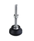 16 Piece Adjustable Articulating Leveling Feet D40mm Swivel Base Bulletproof Cabinet Stabilizers M10x80mm Threads detailed view of leveling foot.