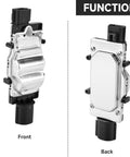 Front and back view of Plug-And-Play Cooling Fan Control Module for Mazda 3, Mazda 5, Ford Focus, Volvo V40 2012 to 2019.