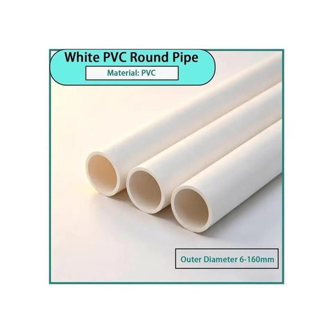 10 Pack Heavy Duty M20 Rigid Cable Conduit Pipe For Indoor Electrical Wiring And Surface Mount Installations Tough As Nails Wire Protection Sleeve Set For Home Garage Workshop Projects, white PVC round pipe with 6-160mm diameter.