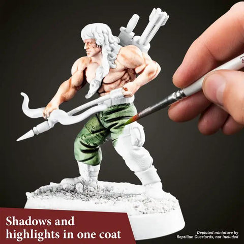 Hand painting miniature with Speedpaint Plasmatic Bolt 2.0 One Coat Acrylic Paint For Fantasy Tabletop Miniatures Eighteen Milliliters