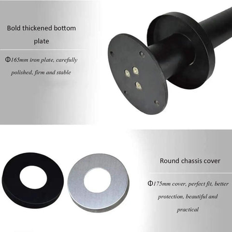 Rock Solid Stainless Steel Table Legs For Dining And Restaurant Furniture Sleek Silver Iron Base Heavy Duty Bar Counter Brackets Durable Custom Column Supports Top Shelf Design with bold thickened bottom plate and round chassis cover.