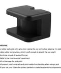 Side view of a Jack Pad Cover Kit For Car Jacks, Rubber Cushions Protect Pinch Welds And Frame Rails When Lifting, made of industrial-grade rubber, size 2.48 x 1.85 x 3.38 inches.