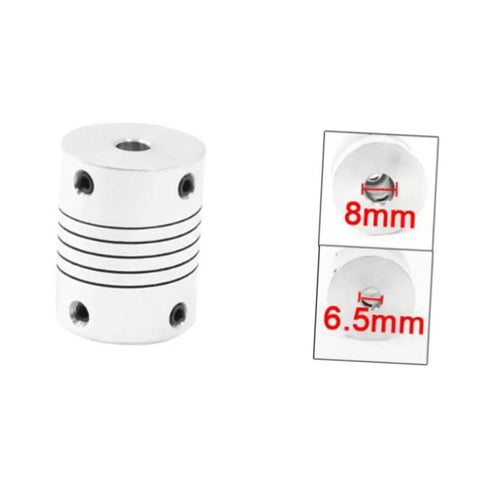 Get Fresh VGVGV 5 Piece White Beam Coupling Linear Bearing Kit For Your 3D Printer And CNC Stepper Motor Projects With High Flexibility And Smooth Parts Repair Magic, white 8mm to 6.5mm aluminum coupling
