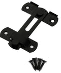Heavy Duty Stainless Steel Sliding Bolt Door Latch Featuring Smooth Auto Return Flip Lock For Tough Patio Barn Gate with mounting screws.