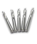 Pro Grade One Eighth Inch Shank Carbide End Mills Three Point One Seven Five By Seventeen Millimeter Up And Down Cut Five Piece Set