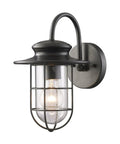 Portside 12 Inch Outdoor Sconce 1 Light Matte Black Finish Weatherproof Exterior Wall Light For Patio Garden Porch Rust Resistant