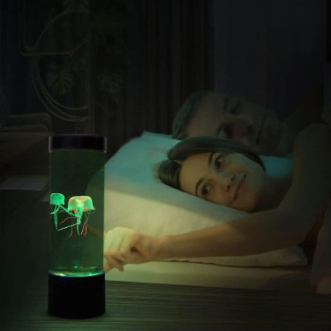 LED Jellyfish Lamp With Remote, 20 Color Changing LEDs by bedside, soothing night light for kids bedroom and desk decor