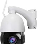 Outdoor PTZ Security Cam With 20x Optical Zoom And Auto Tracking Wireless WiFi 1080P HD 2MP Auto Focus Human Detect 328ft Night Vision SD Card Recording Two Way Audio Remote Viewing Security System, mounted on wall
