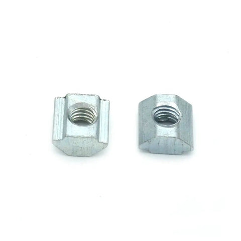 Kicker Grade M5 T Nuts For 20 Series Aluminum Extrusion Construction, 100 Pack silver t nuts, 6mm width for shop work.