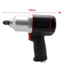 Heavy Duty Pneumatic Impact Wrench With Straight Up Killer Torque For Effortless Tire Removal And Weekend Mechanic Jobs That Stand Strong Under Real Shop Tasks And Deliver Flawless Daily Results side view with measurements