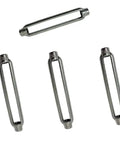Badass Marine Grade 316 Stainless Steel Turnbuckle Rigging Kit Four Pack with swing eye links and UNC threads.