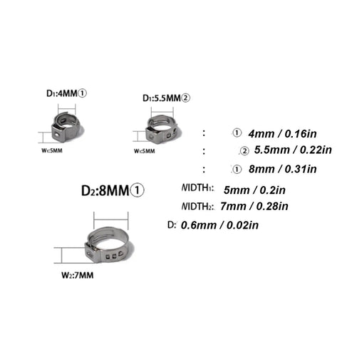 Durable 70Pcs Single Ear Hose Clamp Kit Made From Premium 304 Stainless Steel For Secure Plumbing and Automotive Repairs That Are Built To Last And Handle Any Job With Ease, 4mm clamp size