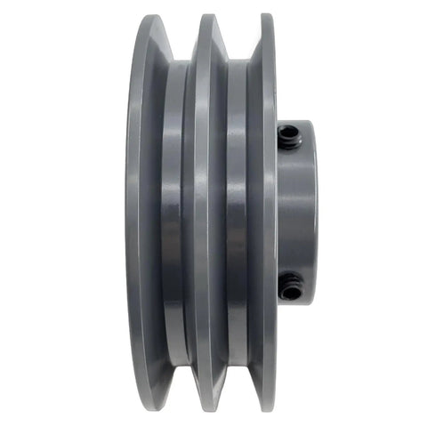 Double Groove V Belt Pulley With 1 Inch Bore And 4.45 Inch Outer Diameter Cast Iron Sheave For A AX 3L 4L V Belts 2AK461 Pulley, Precisely Machined, Static Balanced, Rust Resistant Finish For Reliable Shop And Industrial Belt Drives