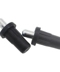 30 Piece Premium Cabinet Door Damper Pins Telescopic Pivot Hardware Nylon Center Connectors close-up view of black nylon damper pins.