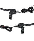 Universal Aluminum Alloy 4 Finger Brake Lever Set With Left And Right Handles, Two Wires, Motor Cutoff Function shown