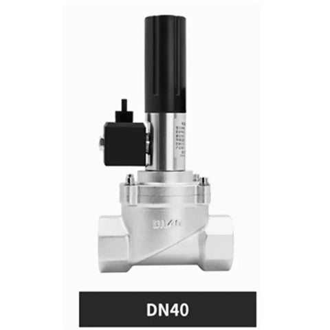 Gas Emergency Shutoff Solenoid Valve Normally Closed With Linkage, Industrial Thread, Multi Size DN25 DN32 DN40 DN50, 0.1 MPa Rating, Pro Grade Commercial Gas Control Valve for Industrial Lines, DN40