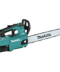 16 Inch 40V Max Brushless Top Handle Electric Chainsaw Kit With 4Ah Battery showing cordless design and sharp bar for heavy-duty cutting.